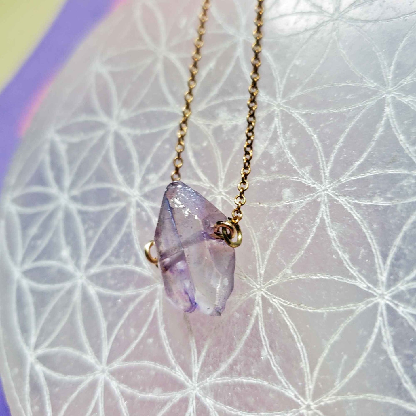Angel Aura Amethyst Necklace – Crown Light & Celestial Peace