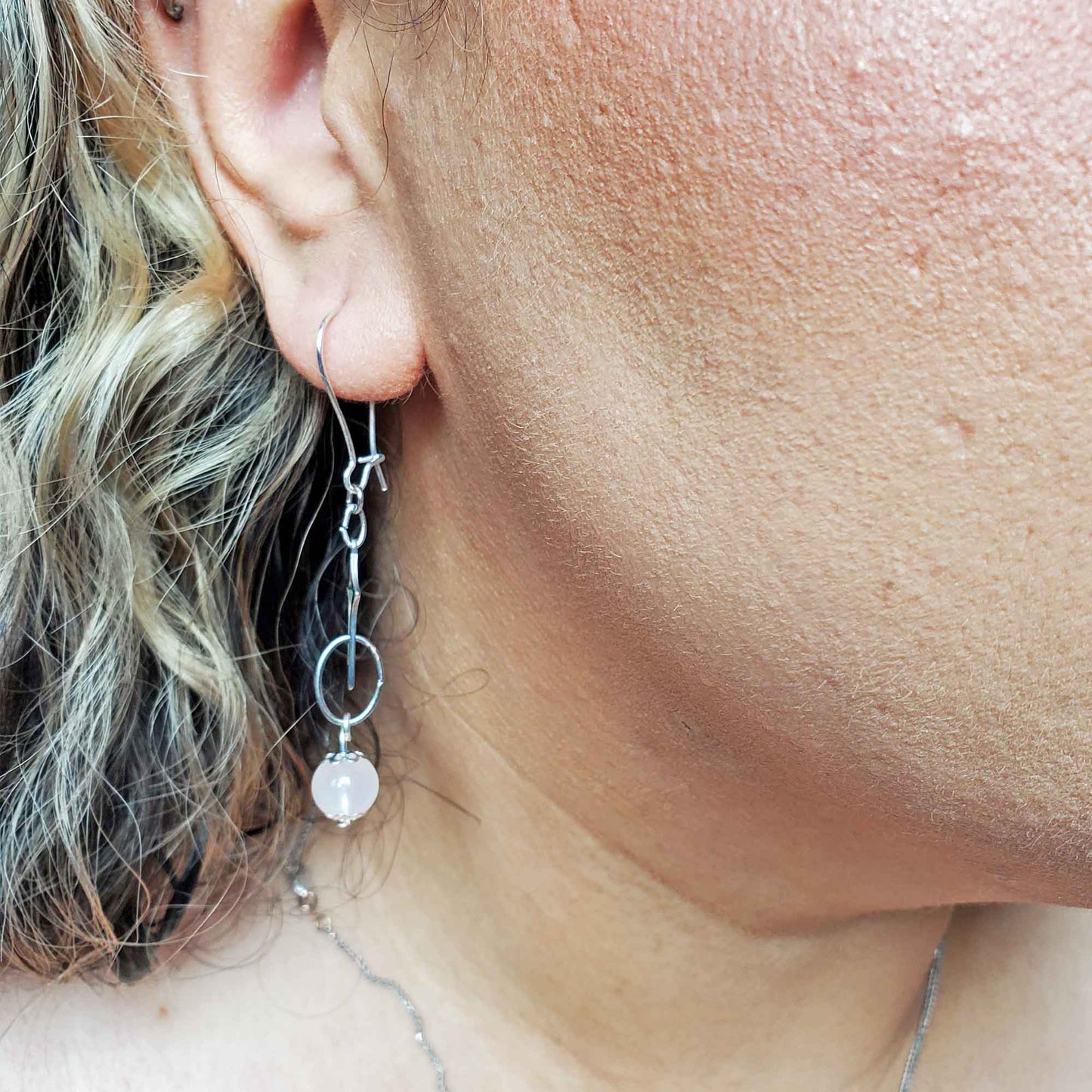 Rose Quartz Star Earrings – Self-Love, Lunar Radiance & Divine Feminine