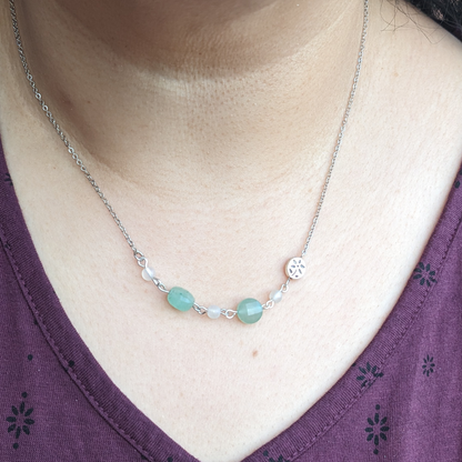 Green Aventurine Floral Necklace