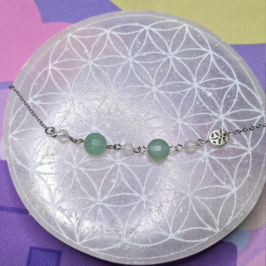 Green Aventurine Floral Necklace