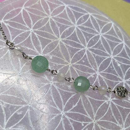 Green Aventurine Floral Necklace