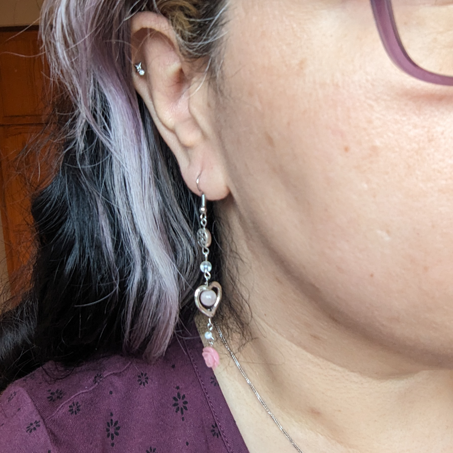 Sunstone & Rose Aphrodite Drop Earrings