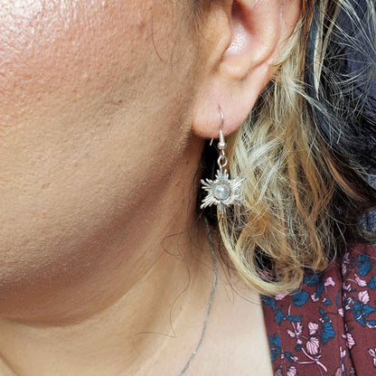 Agate Sun & Moon Earrings – Alignment, Grounding & Cosmic Radiance