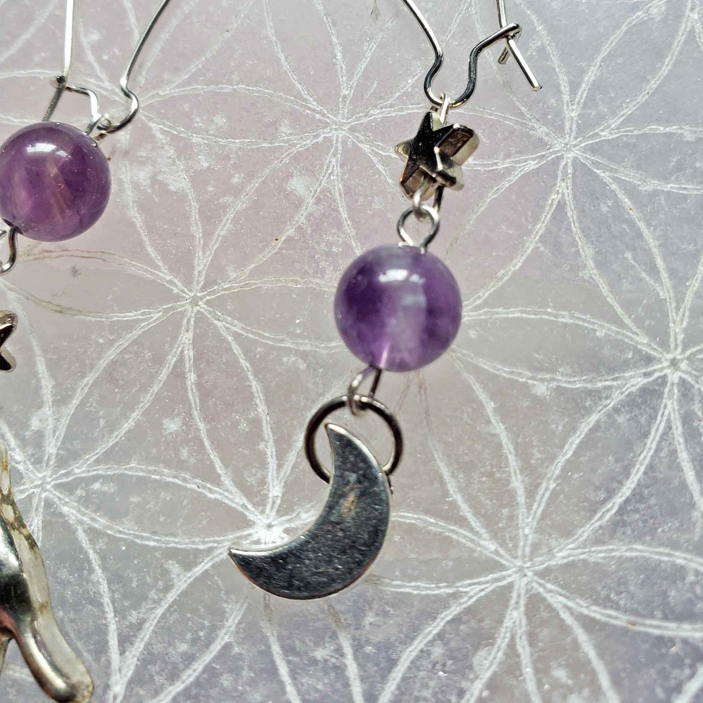 Amethyst Night Court Earrings – Inspired by Rhysand, Power & Protection