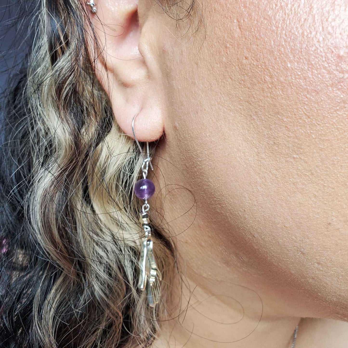 Amethyst Night Court Earrings – Inspired by Rhysand, Power & Protection