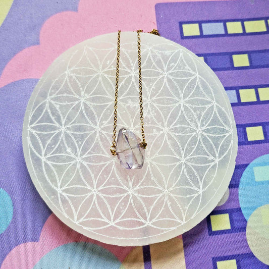 Angel Aura Amethyst Necklace – Crown Light & Celestial Peace