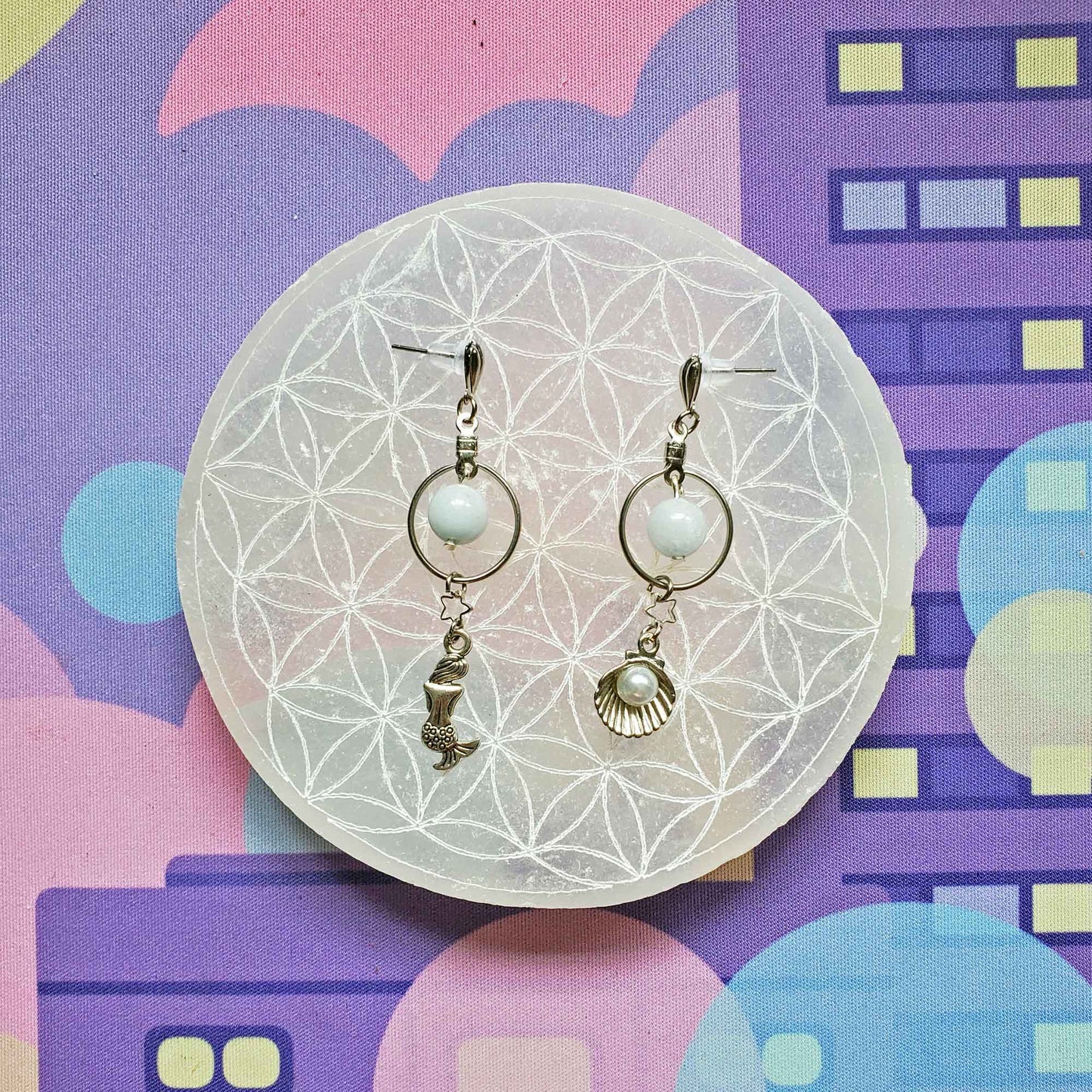 Aquamarine Mermaid Earrings – Calming Waters, Feminine Power, Ocean Blessings