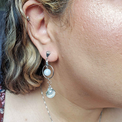 Aquamarine Mermaid Earrings – Calming Waters, Feminine Power, Ocean Blessings