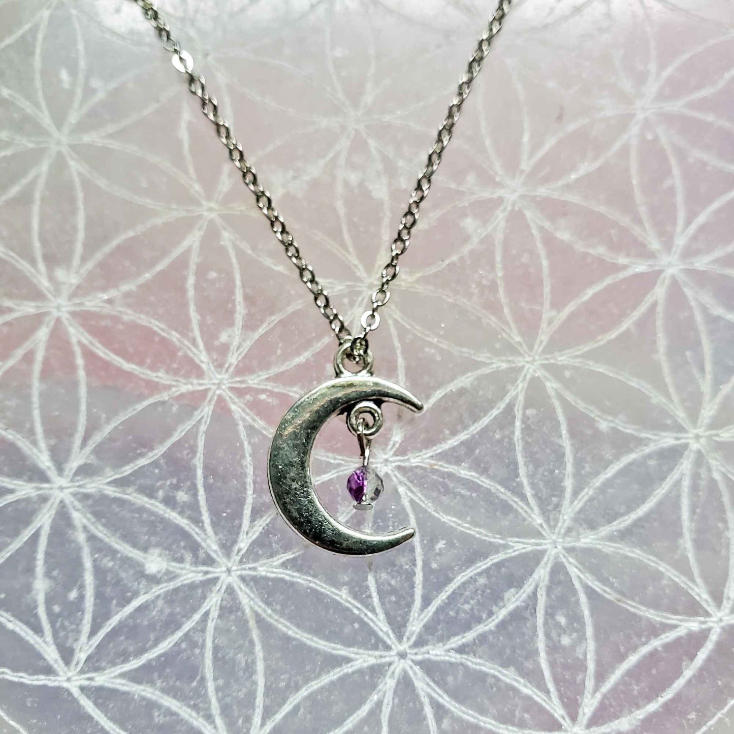 Fluorite Crescent Necklace – Focus, Flow & Third Eye Light