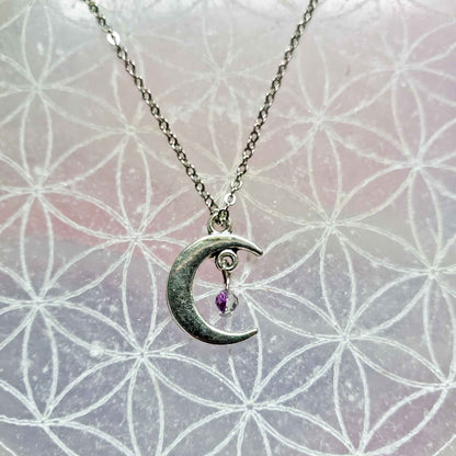Fluorite Crescent Necklace – Focus, Flow & Third Eye Light