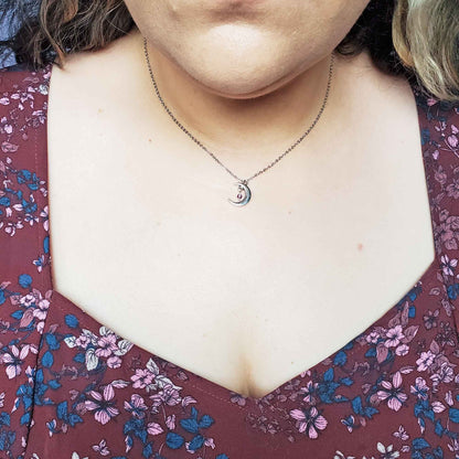 Fluorite Crescent Necklace – Focus, Flow & Third Eye Light