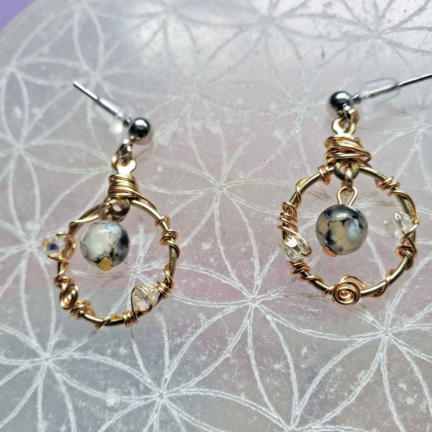 Fire Agate Spiral Earrings – Courage, Creativity & Sacred Flame