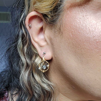Fire Agate Spiral Earrings – Courage, Creativity & Sacred Flame