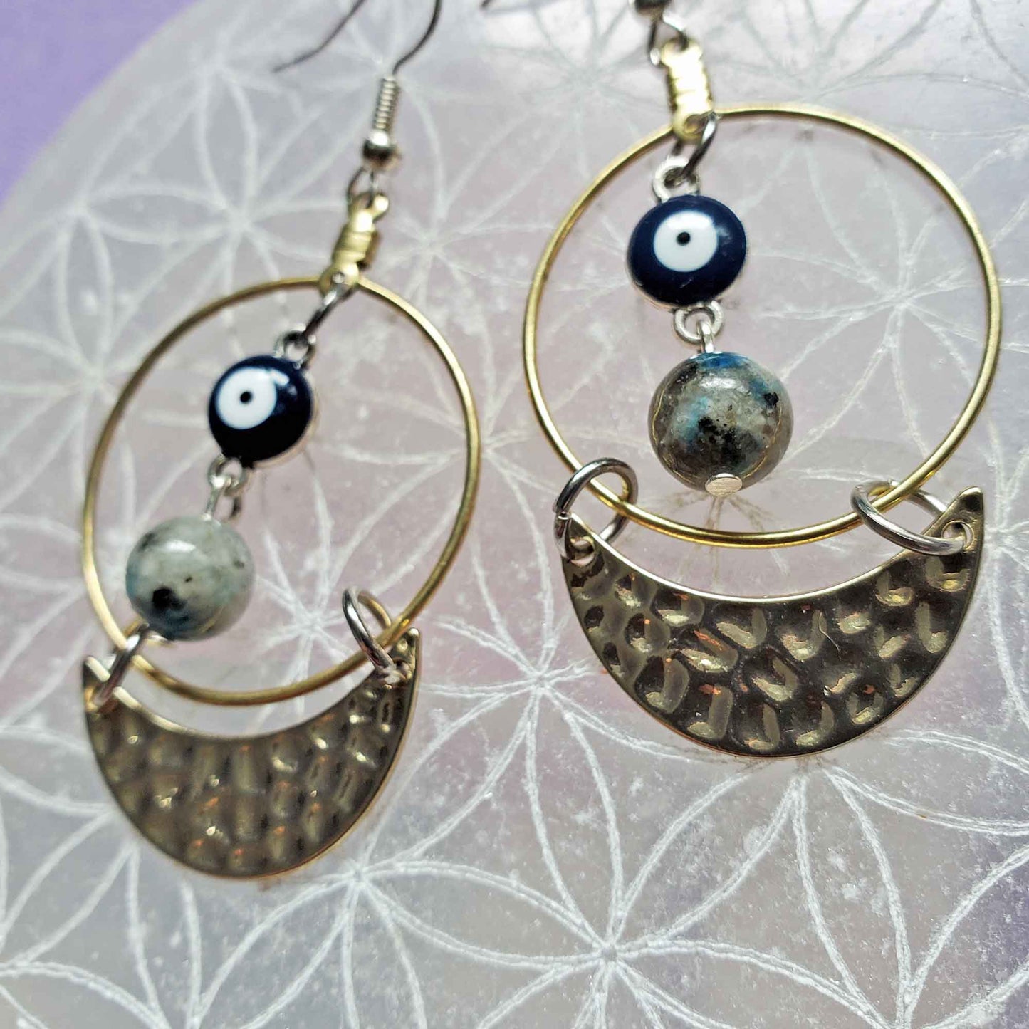 K2 Stone Spiral Earrings – Higher Vision, Earth Wisdom, Divine Balance