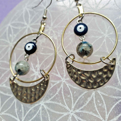 K2 Stone Spiral Earrings – Higher Vision, Earth Wisdom, Divine Balance