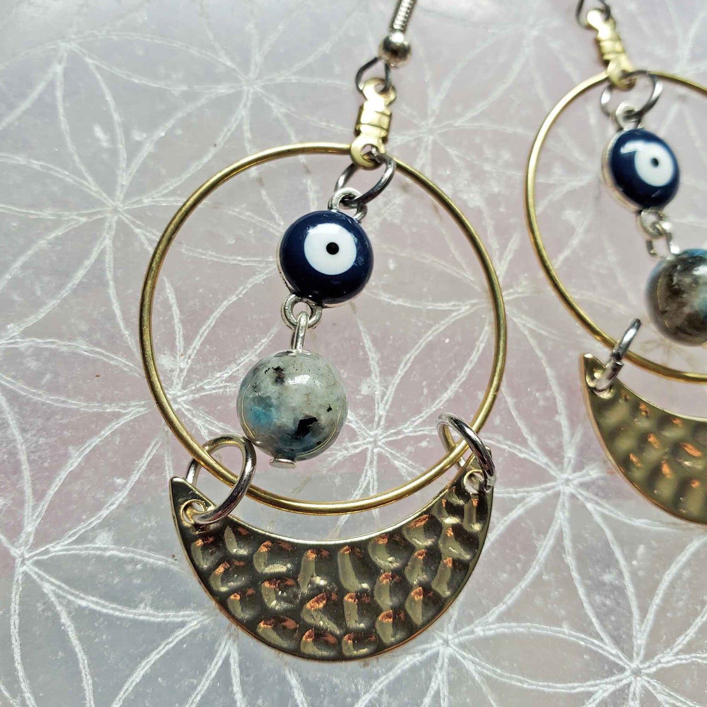 K2 Stone Spiral Earrings – Higher Vision, Earth Wisdom, Divine Balance