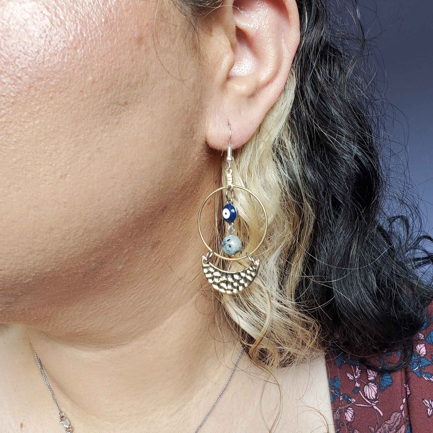 K2 Stone Spiral Earrings – Higher Vision, Earth Wisdom, Divine Balance