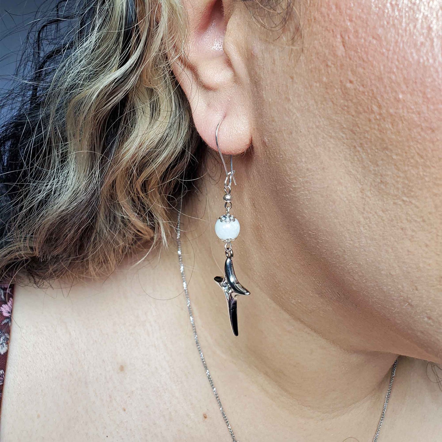 Moonstone Star Earrings – Divine Feminine, Intuition & Cosmic Light